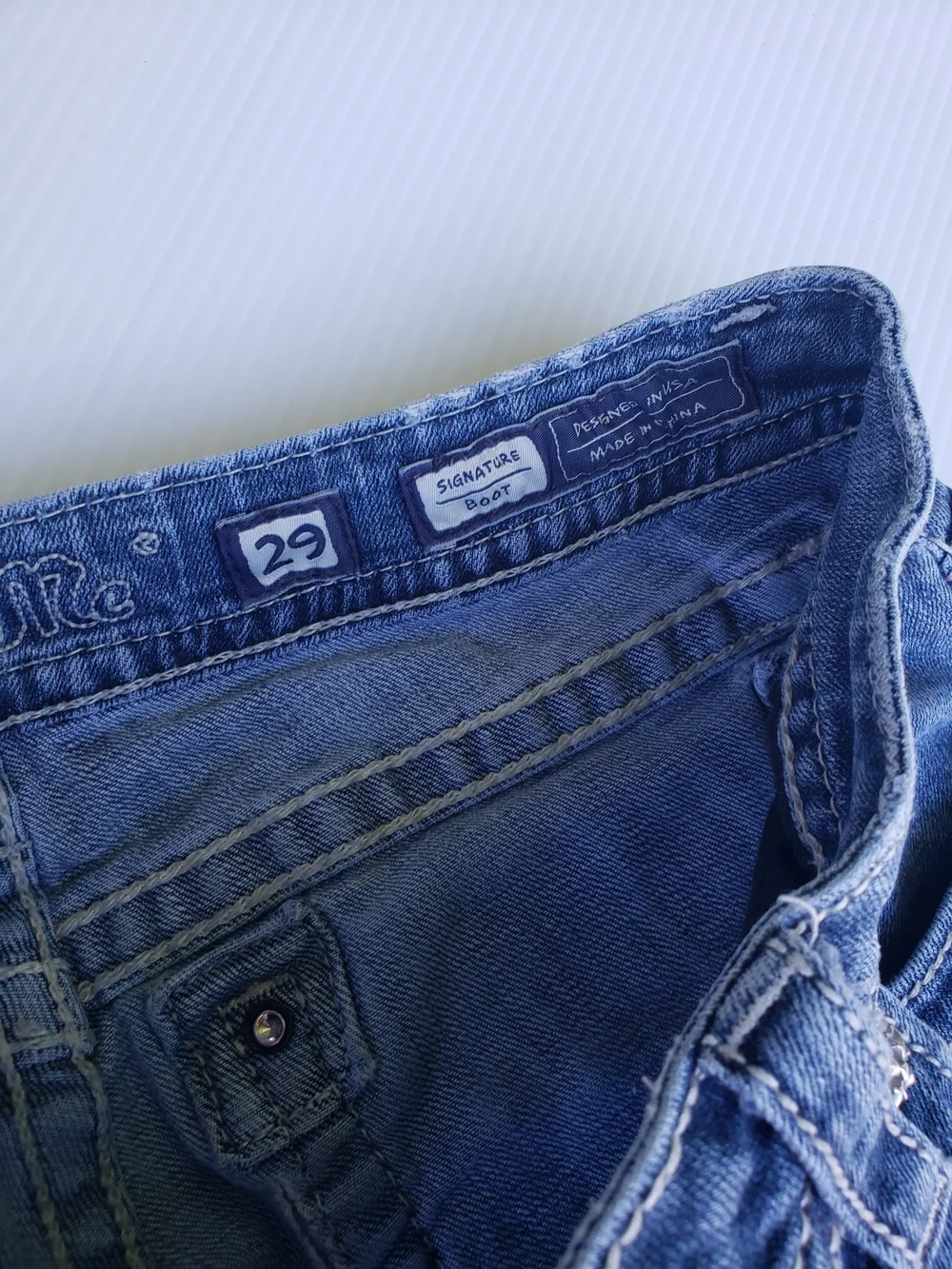 Miss Me Denim Cutoff Women's Shorts - Blue 29
